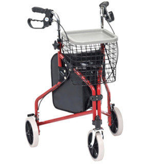 Steel triwalker with bag, basket, tray TW015